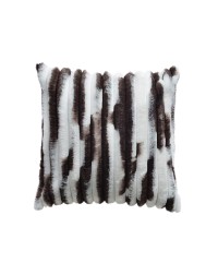 Fuzzy Striped Throw Pillow Covers Set of 2 Faux Fu...