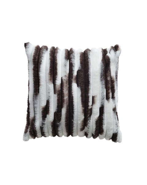 Fuzzy Striped Throw Pillow Covers Set of 2 Faux Fur Super Soft Pillow Covers Square Pillowcases for Couch Sofa Bed Chair Car Living Room