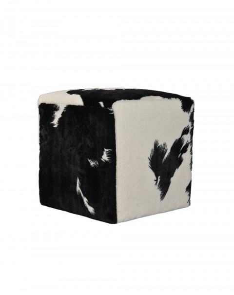 Generous stool solid wood cloth imitation cowhide stool European creative clothing store shoe stool living room reception zebra sofa