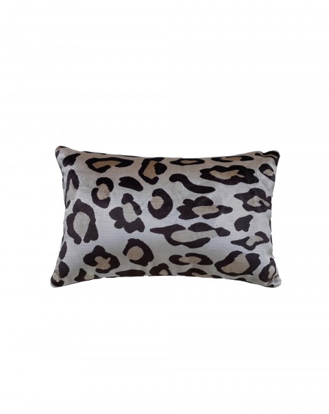 Modern simple light luxury color cut velvet printed cloth leopard print cushion pillow model room square pillow waist pillow