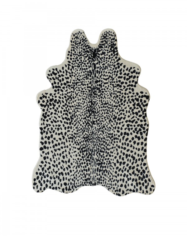 Nordic leopard print black and white spotted anima...