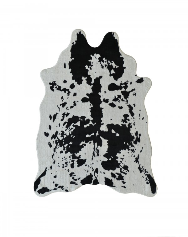 Nordic American cowhide carpet black and white lar...