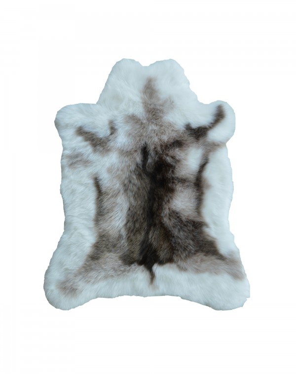 Reindeer Hide Rug  ft x  ft Faux Fur Rug Deer Rug Animal Skin Rugs  for Bedroom Living Room Nursery , White and Grey