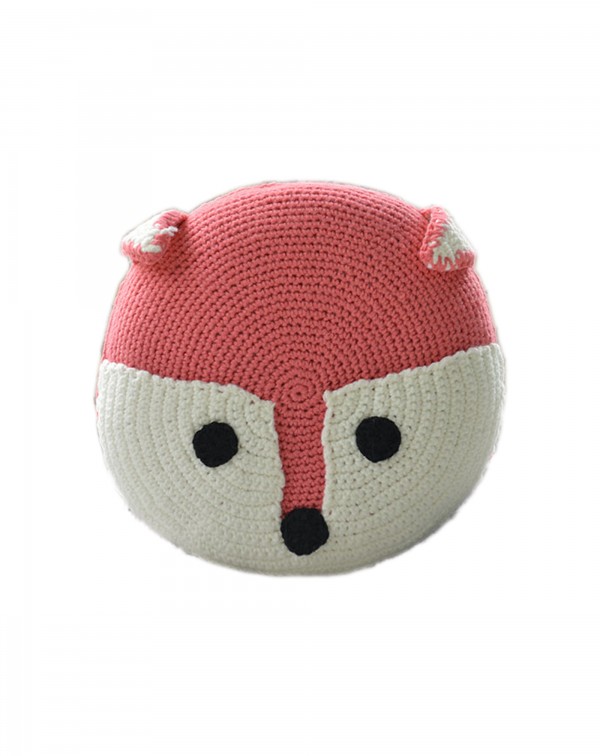 Nordic knit round car backrest cute animal pillow ...