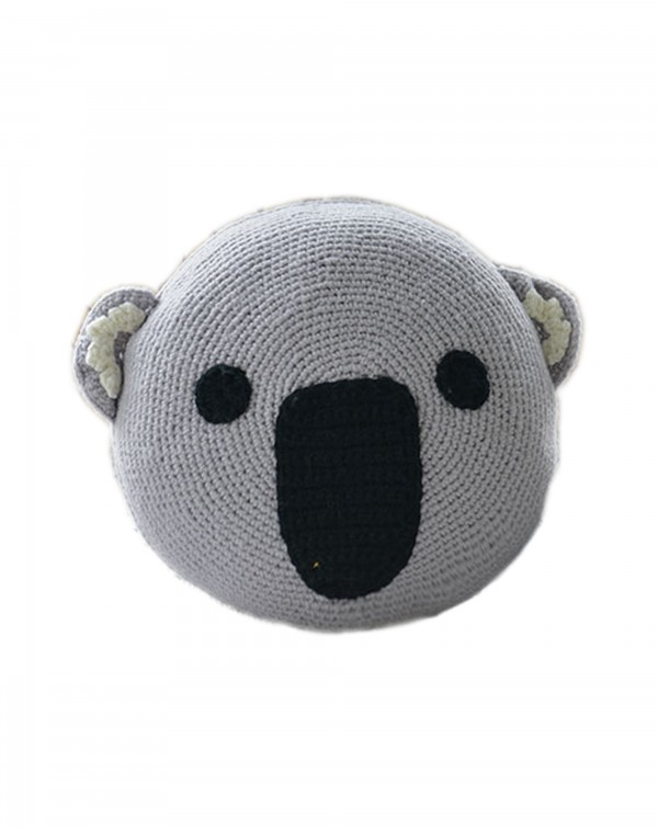 Nordic knit round car backrest cute animal pillow ...