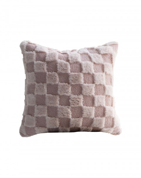 ins European simple pillow case light luxury plush chessboard grid network red creative sofa cushion headboard pillow