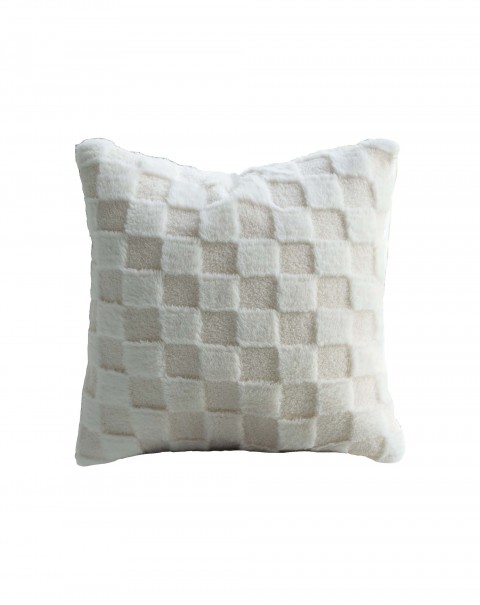 ins European simple pillow case light luxury plush chessboard grid network red creative sofa cushion headboard pillow