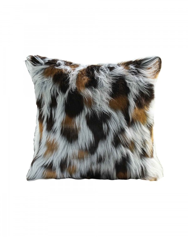 American short plush long hair throw pillow artifi...