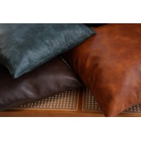 Faux Leather Throw Pillow Covers